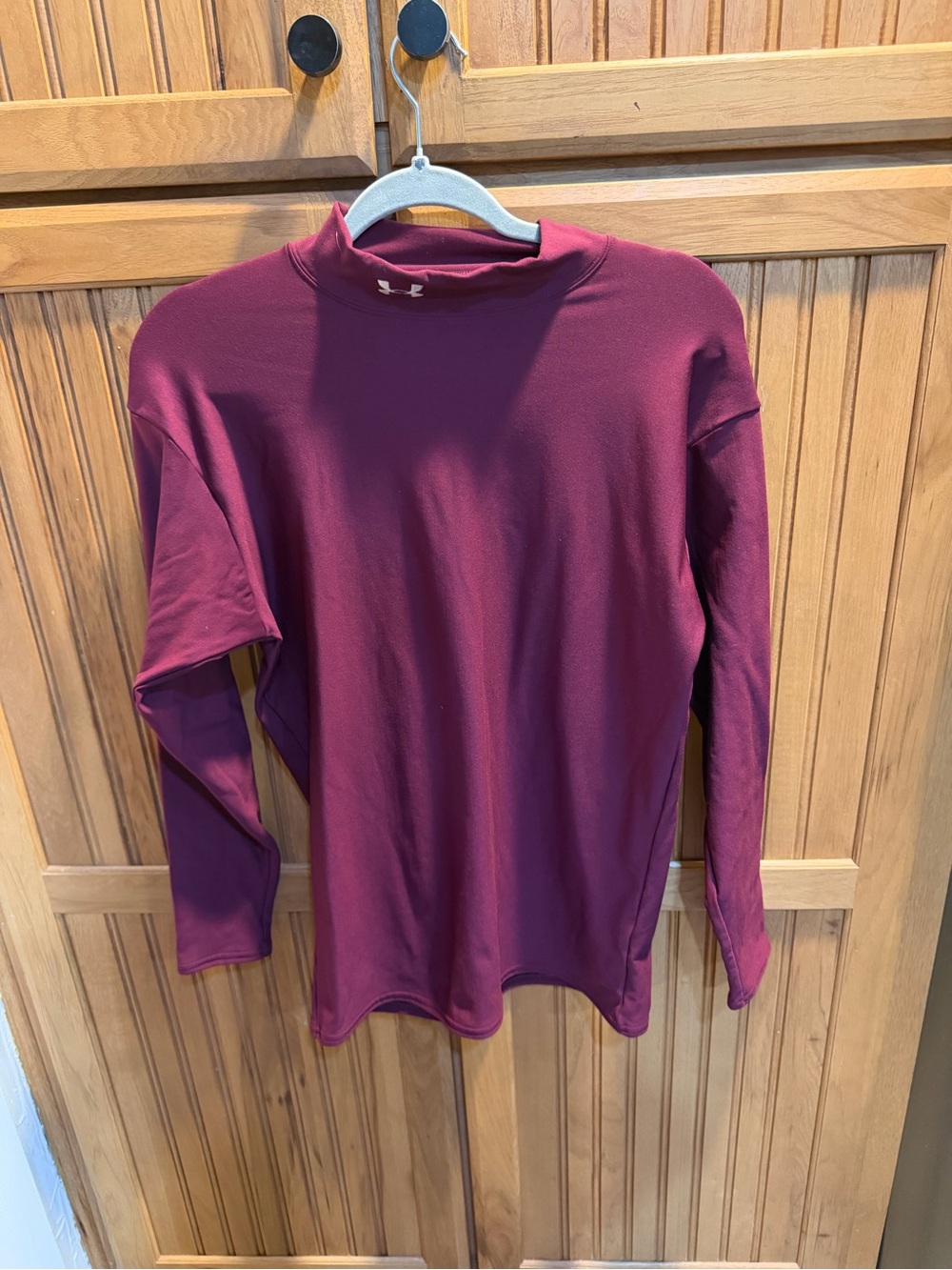 Under Armour Men’s Long  Sleeve Mock Neck Top - Burgundy